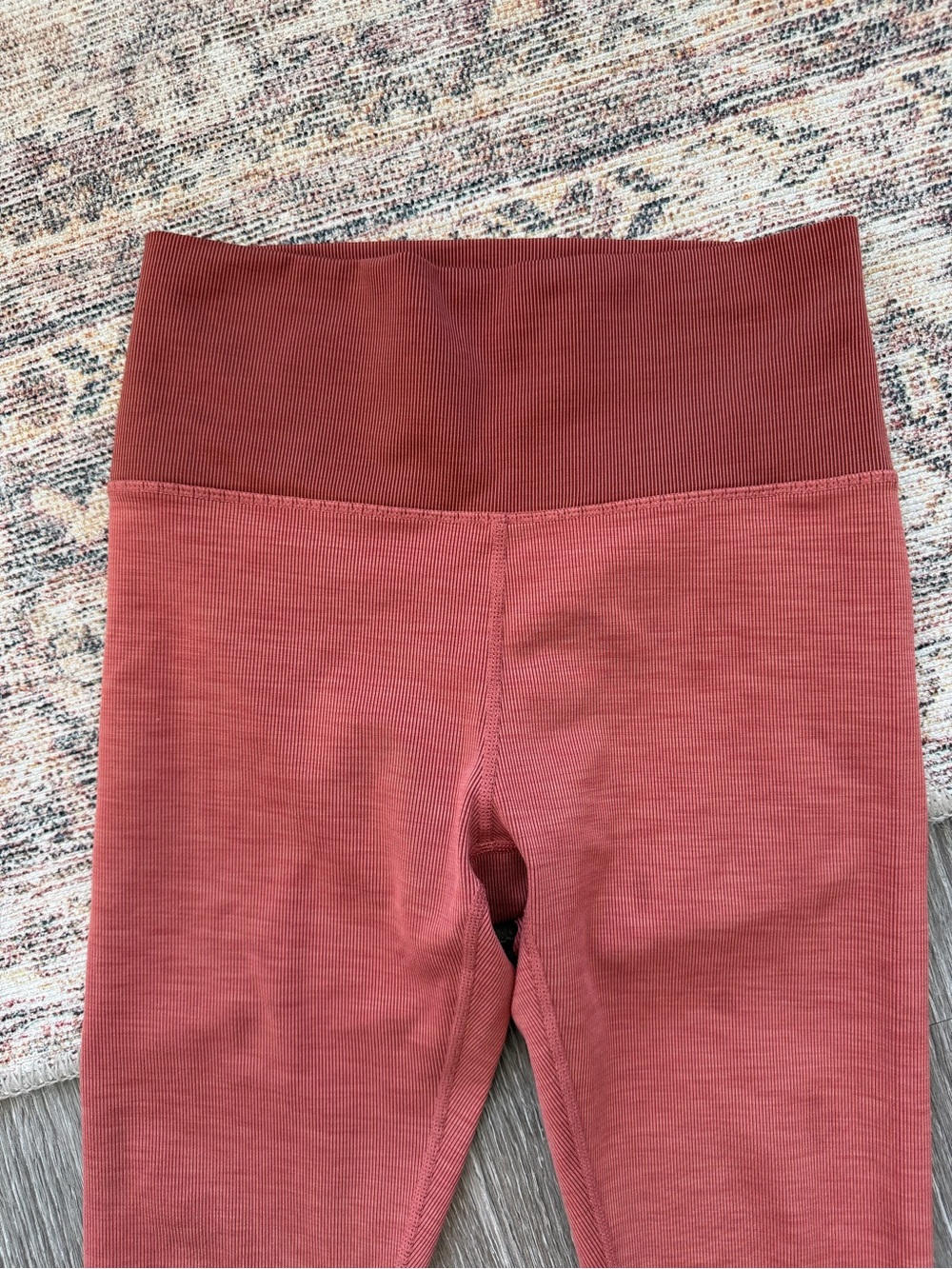 Vuori Rib Studio Legging Terracotta Ribbed High Rise Small - Picture 2 of 5